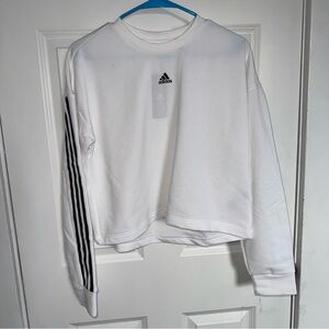 NEW Adidas White Crewneck